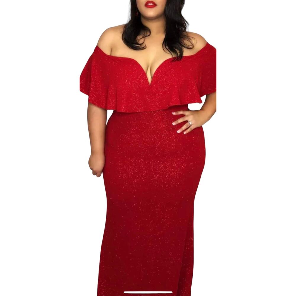 Symphony Size‎ 3X Red Evening Long Dress